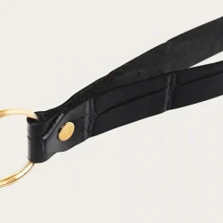 Brelok Na Klucze, Czarny Wzor Krokodyla