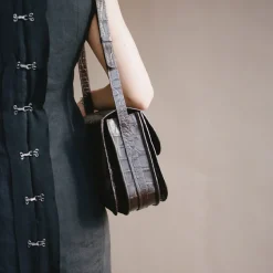 Doar Torebka M, Brazowy Wzor Krokodyla