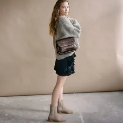 Doar Torebka M, Brazowy Wzor Krokodyla