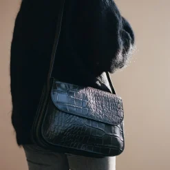 Doar Torebka M, Czarny Wzor Krokodyla