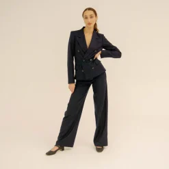 Dora Czółenka Na Niskim Obcasie, Czarny Brokat