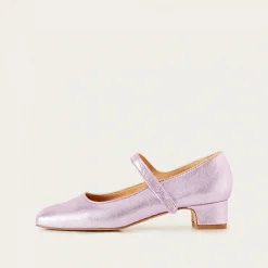 Dora Czółenka Na Niskim Obcasie, Metaliczny Rozowy