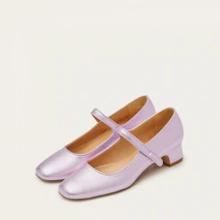 Dora Czółenka Na Niskim Obcasie, Metaliczny Rozowy