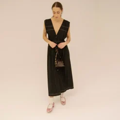 Dora Czółenka Na Niskim Obcasie, Pudrowy Brokat