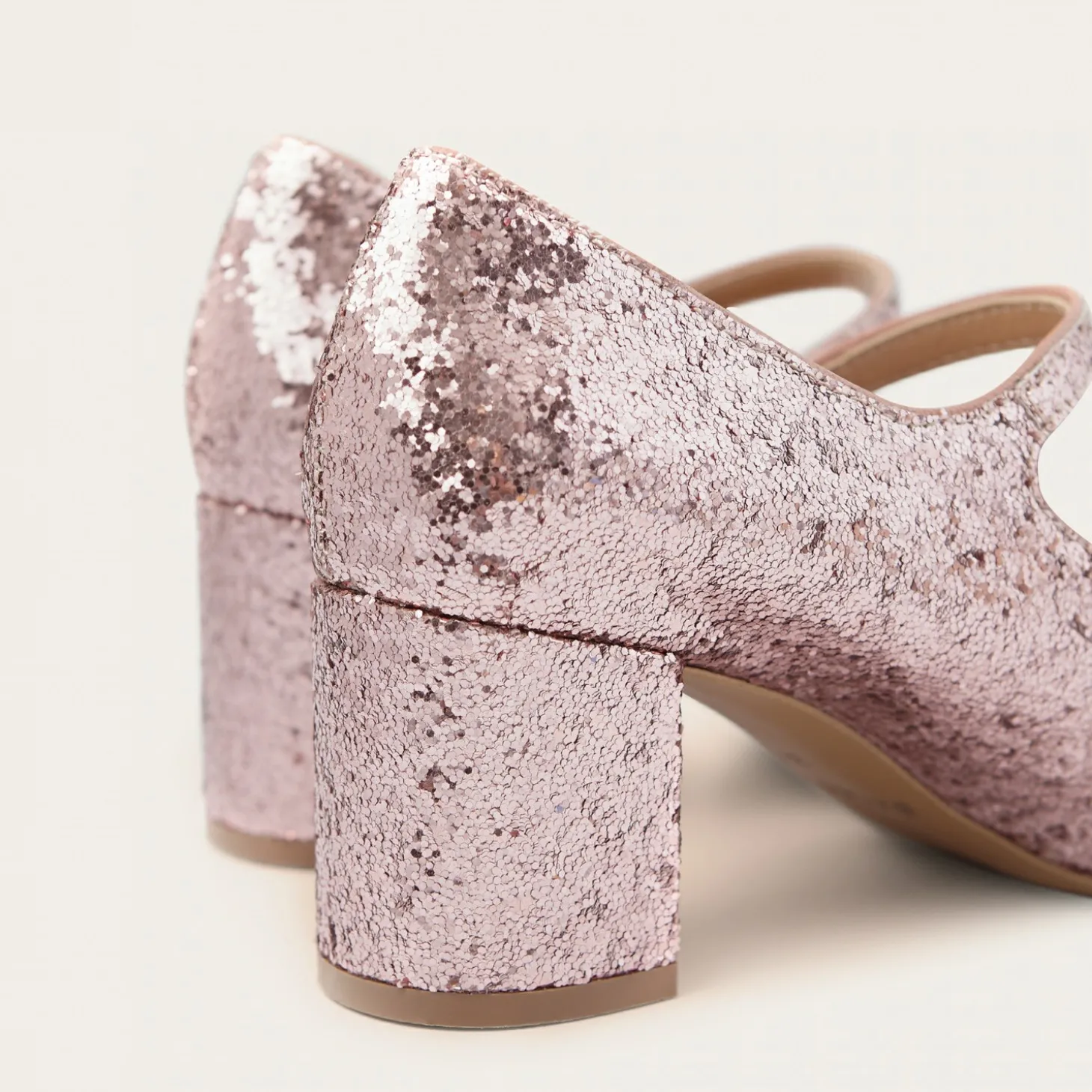 Dora Czółenka Na Wysokim Obcasie, Pudrowy Brokat