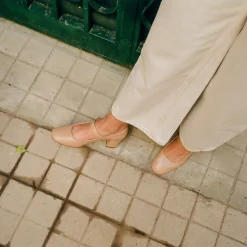 Dora Czółenka Na Wysokim Obcasie, Biszkoptowy