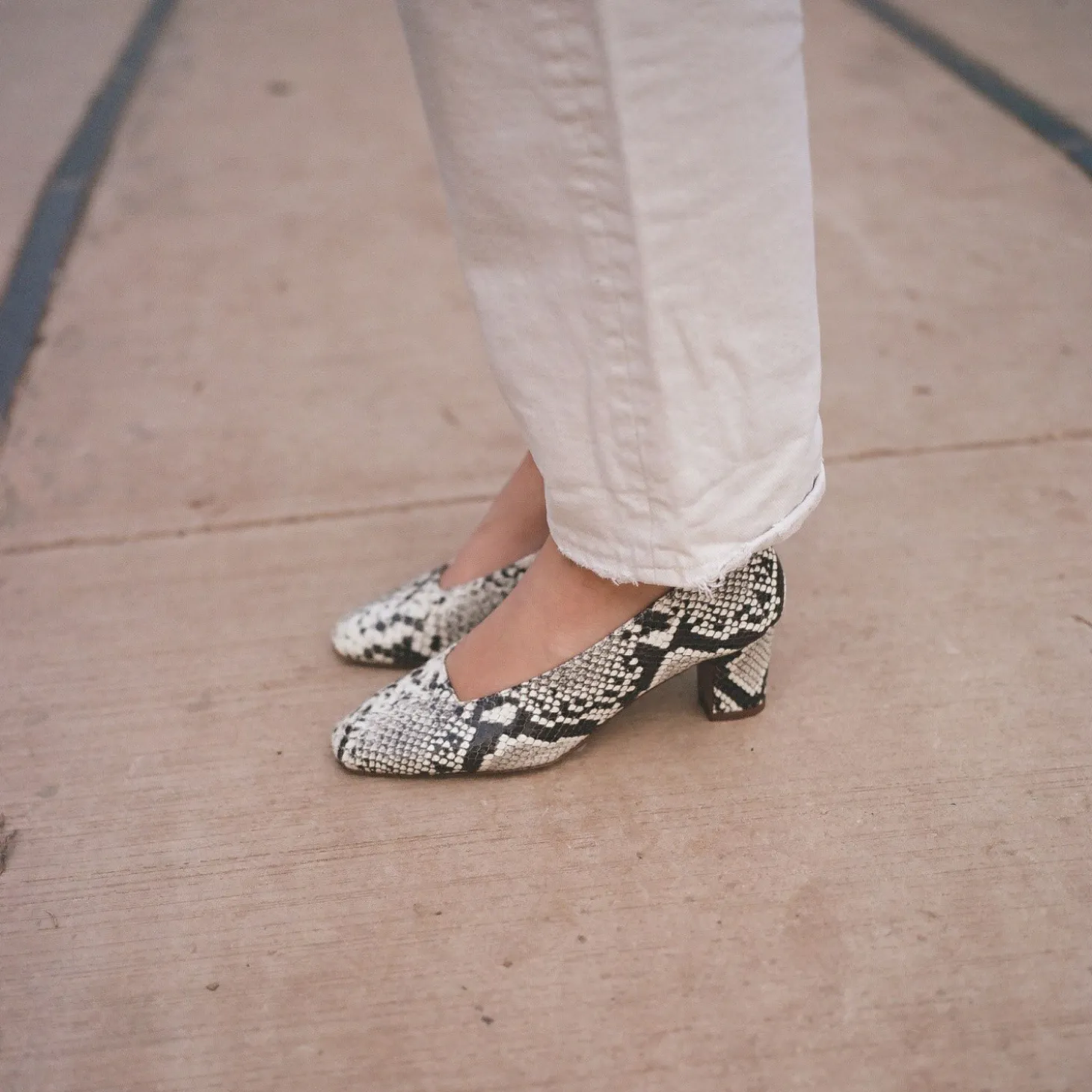 Dvora Czółenka, Zlamana Biel Wzor Pytona