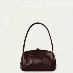 Hug Bag Torebka L, Brazowy Wzor Krokodyla