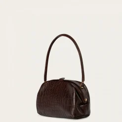 Hug Bag Torebka L, Brazowy Wzor Krokodyla