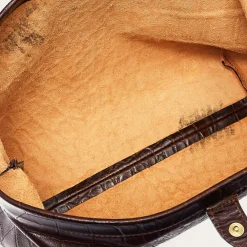 Hug Bag Torebka L, Brazowy Wzor Krokodyla