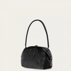 Hug Bag Torebka L, Czarny Wzor Krokodyla