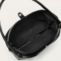 Hug Bag Torebka L, Czarny Wzor Krokodyla