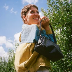 Hug Bag Torebka L, Czarny Wzor Krokodyla