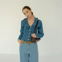 Pasek Z Powlekana Klamra, Zolty Wzor Weza