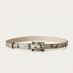 Pasek Z Powlekana Klamra, Zlamana Biel Wzor Weza