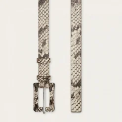 Pasek Z Powlekana Klamra, Zlamana Biel Wzor Weza