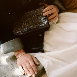 Pitzi Torebka, Czarny Wzor Krokodyla