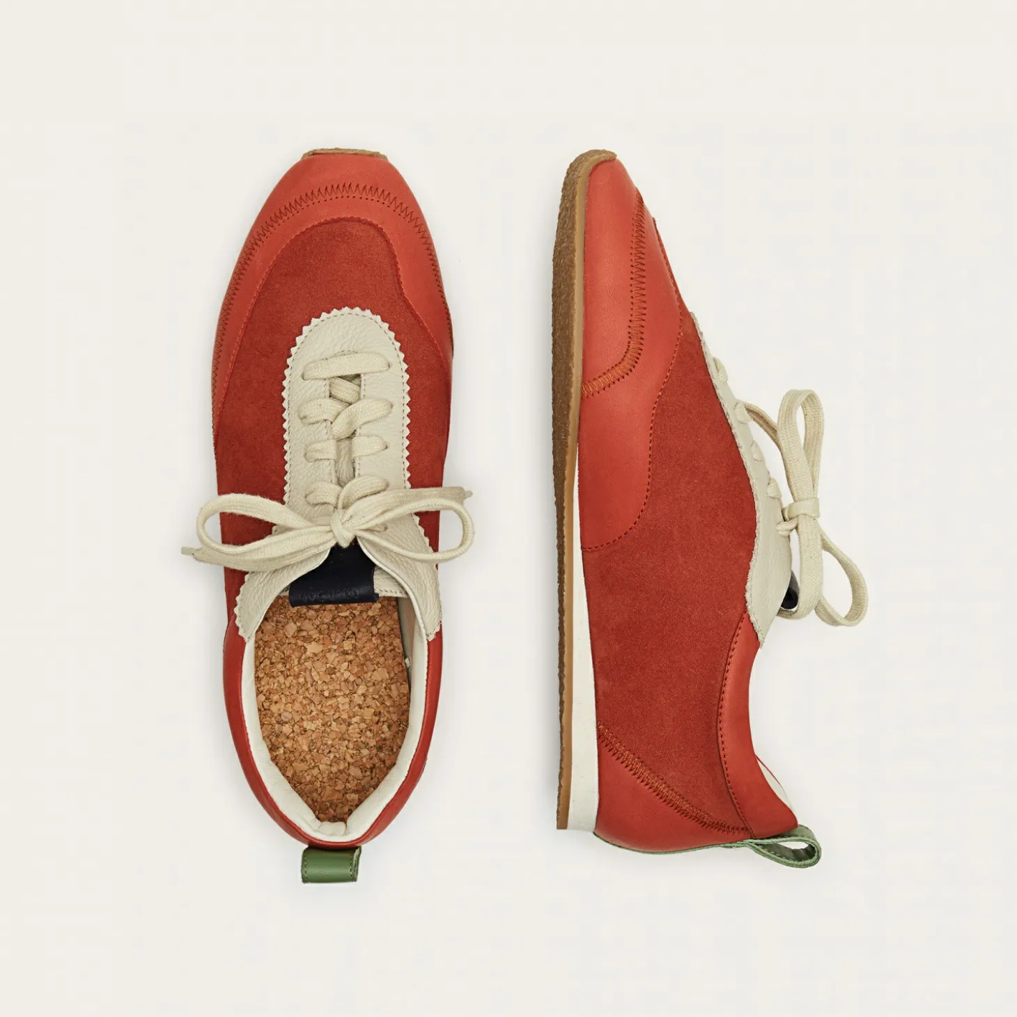 Ritza Sneakersy, Vintage Czerwony Nubuk