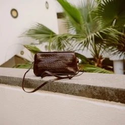 Rofe Torebka M, Brazowy Wzor Krokodyla