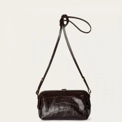 Rofe Torebka M, Brazowy Wzor Krokodyla