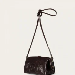 Rofe Torebka M, Brazowy Wzor Krokodyla
