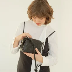 Rofe Torebka M, Plecionka Czarny