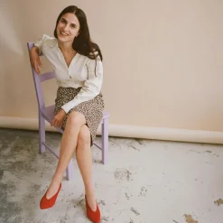 Schpitz Czółenka, Czerwony Zamsz