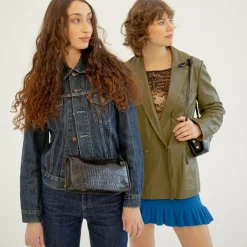 Suzanne Torebka S, Czarny Wzor Krokodyla