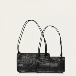 Suzanne Torebka S, Czarny Wzor Krokodyla