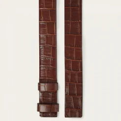 Szeroki Pas Do Talii, Brazowy Wzor Krokodyla