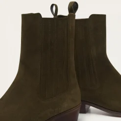 Ukaf Botki, Oliwkowy Zielony Welur